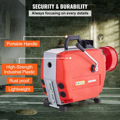 Bostome 120FT drain cleaner machine with manual feed and 420W motor for effective clog removal.
