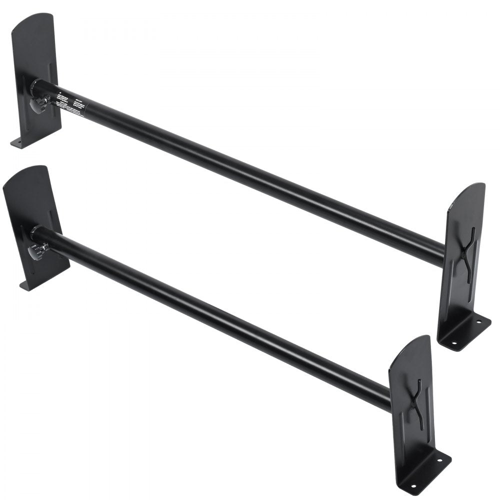 Van Roof Ladder Rack, 2 Bars Alloy Steel Roof Racks, 500 LBS Capacity Rain-Gutter Roof Rack, Adjustable Length 35.8"-57.5", Van Ladder Rack Compatible with Chevrolet Express, GMC Savana, etc