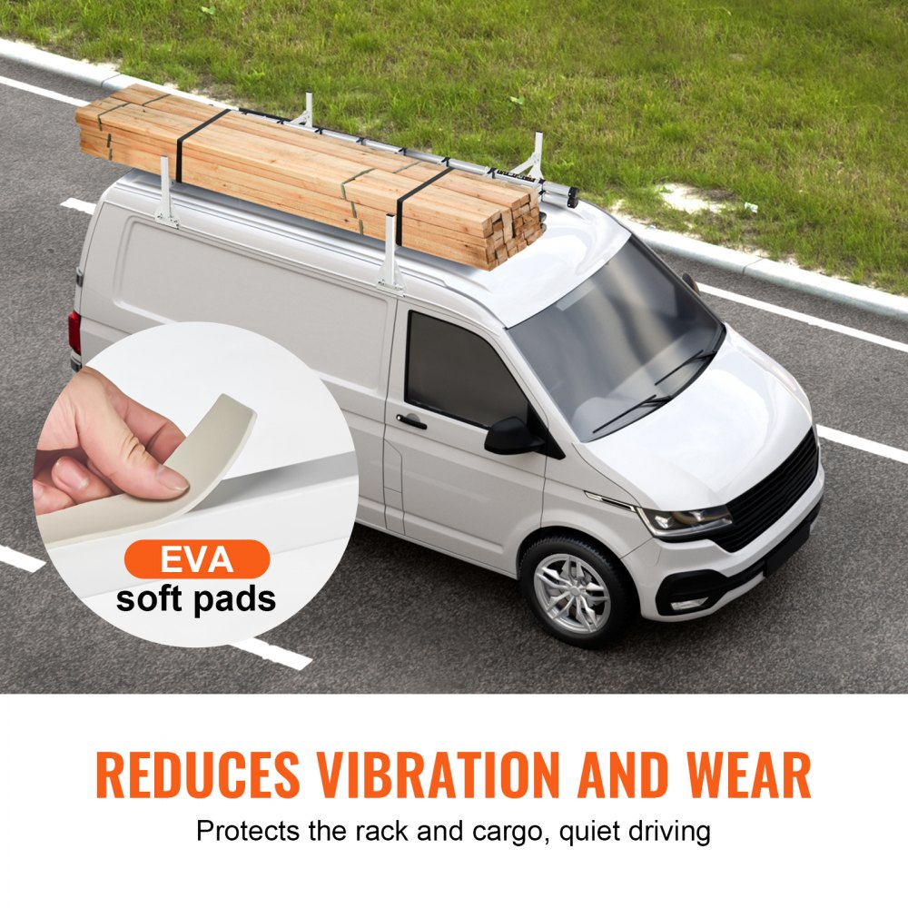 Trailer Ladder Rack Van Roof Ladder Rack 600 lbs 56.7-63 inch Adjustable