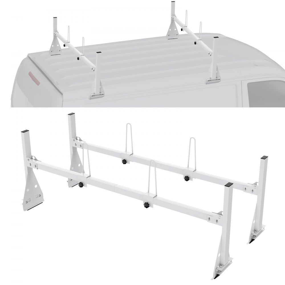 Trailer Ladder Rack Van Roof Ladder Rack 600 lbs 56.7-63 inch Adjustable
