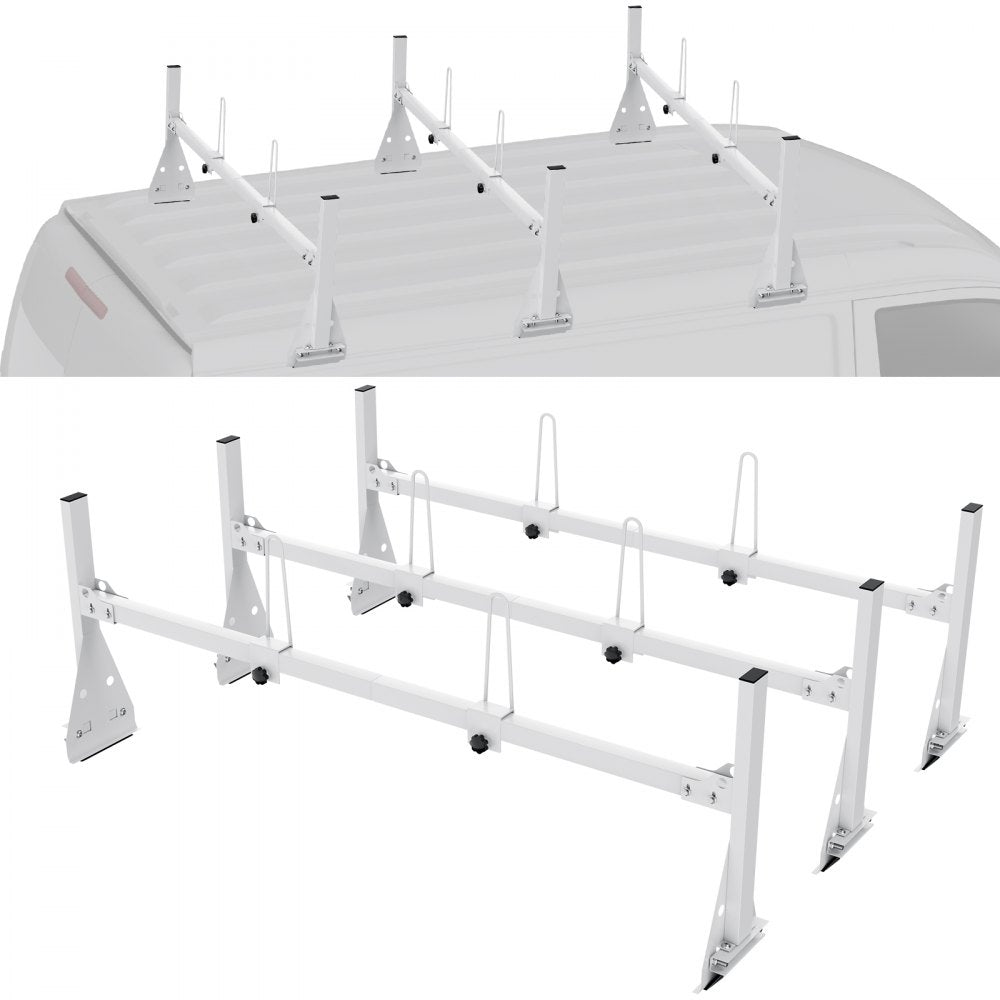 Trailer Ladder Rack Van Roof Ladder Rack 800 lbs 56.7-63 inch Adjustable