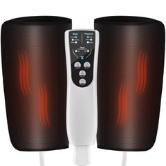 Leg Massager with Heat, Air Compression Calf Massager with 3 Modes & 3 Intensities, 2 Heating Levels, Calf Wraps Massager with Handheld Controller for Leg Circulation and Swelling Pain Relief