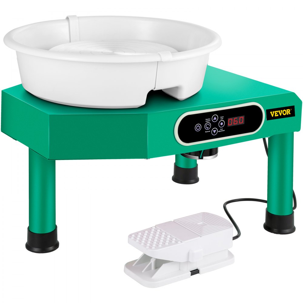 Bostome 9.8" LCD pottery wheel with a detachable turntable and touch screen controls.