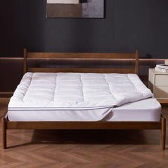 Mattress Topper Fiber Fill Detachable & Washable Queen Size 1 in Thickness