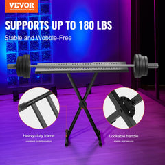 Portable DJ Table with Double-X Braced Keyboard Stand Adjustable Height