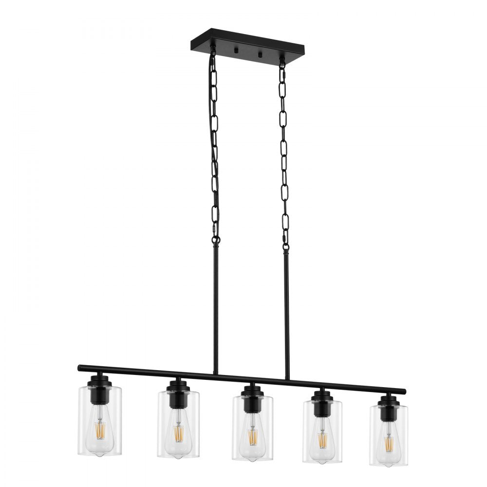 5-Light Kitchen Island Pendant Lights 60W Adjustable Dining Room Light E26