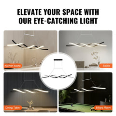 Modern Chandelier Light Fixtures Dimmable LED Pendant Light Remote Control
