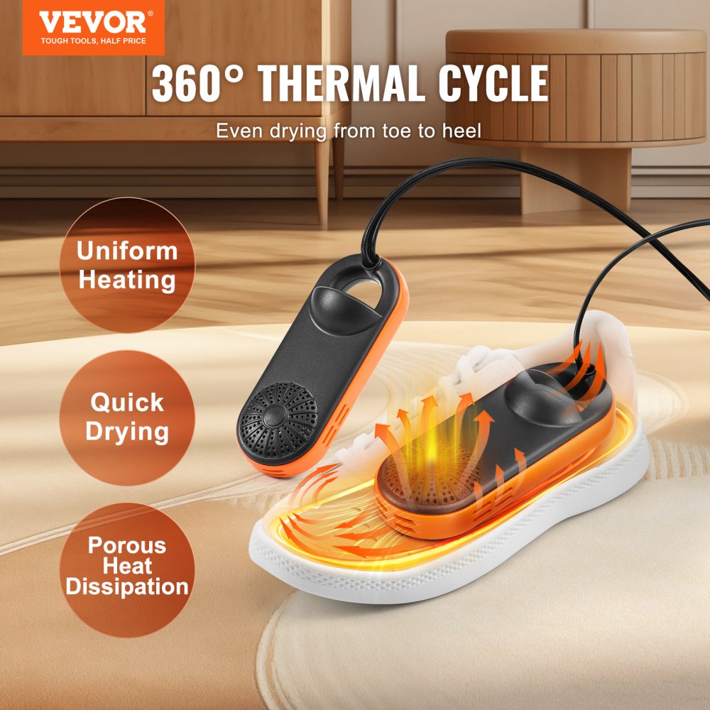 Bostome Portable Boot & Shoe Dryer with auto temp control and fireproof ABS construction.