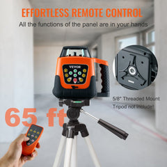 Bostome 2000ft green rotary laser level with IP66 rating and rechargeable battery for durability.