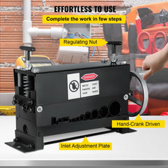 Cable Wire Stripping Machine Φ1.5mm~Φ20mm Wire Stripping Machine 10 Channels Wire Stripping Machine Tool Manual Hand Cranked Industrial Wire Stripping Recycle (10 Channels)