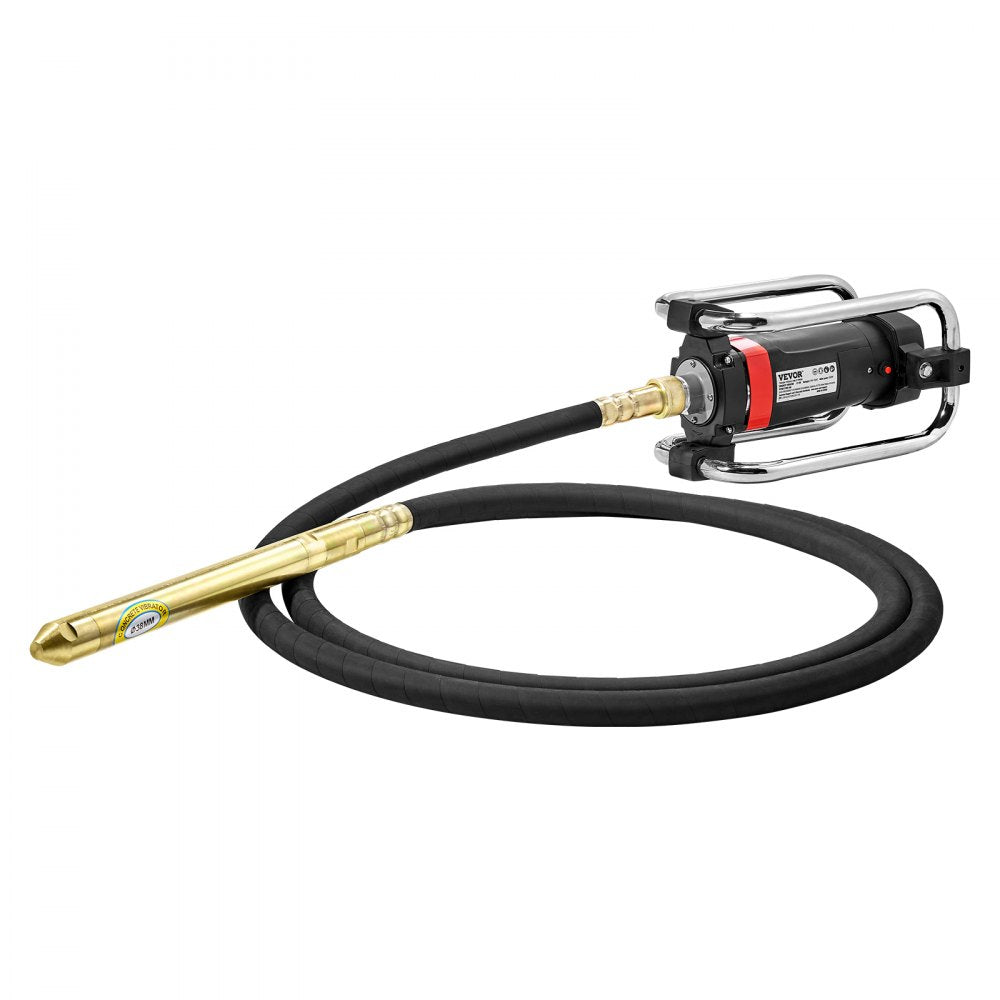 Bostome Electric Concrete Vibrator with 1500W motor and 14.75ft flexible shaft for efficient compaction.