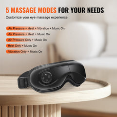 Eye Massager with Heat & Remote Eye Care Device 5 Modes Bluetooth Music