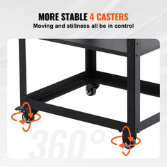 Planer Stand, 100 lbs / 45 kg heavy loads, Three-Gear Height Adjustable Thickness Planer Table,with 4 Stable Casters & Storage Space, for most planers, saws, bench-top machines, power tools