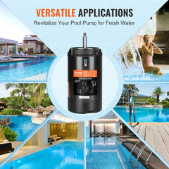 0.75 HP Pool Pump Motor, 56J Frame, 115V(8 Amps)/230V(4 Amps) 3450 RPM, 60Hz, 1.5 Service Factor, 80μF/250V Capacitor, CCW Rotation Round Flange Replacement Motor