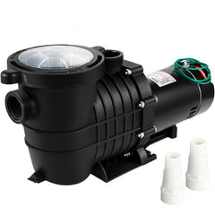 Swimming Pool Pump 1HP, Dual Voltage 110V 220V, 5544GPH, Powerful Pump for Above Ground Pool Water Circulation, with Strainer Basket, 2pcs 1-1/2`` NPT Connectors Tested to UL Standards