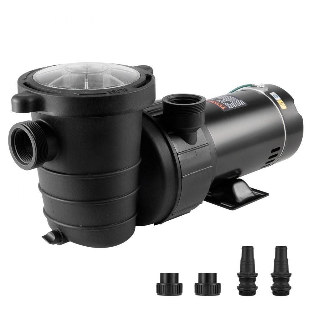 Above Ground Pool Pump, 1HP, 80 GPM Max. Flow Single Speed Swimming Pool Pump, 120V 3450 RPM 36 ft Max. Head Lift Pool Pump with Filter Basket, for Above Ground Pools Hot Tubs Spas,Tested to UL Standards