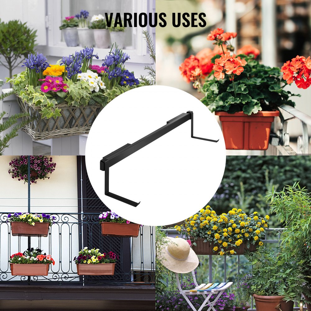 Window Box Brackets 88lbs Planter Box Brackets 35.4 x 7.8 x 5.9 in Black Planter Mounting Bracket Iron Material Black Window Box Hanger Bracket for Flower Box Durable Window Box Holder
