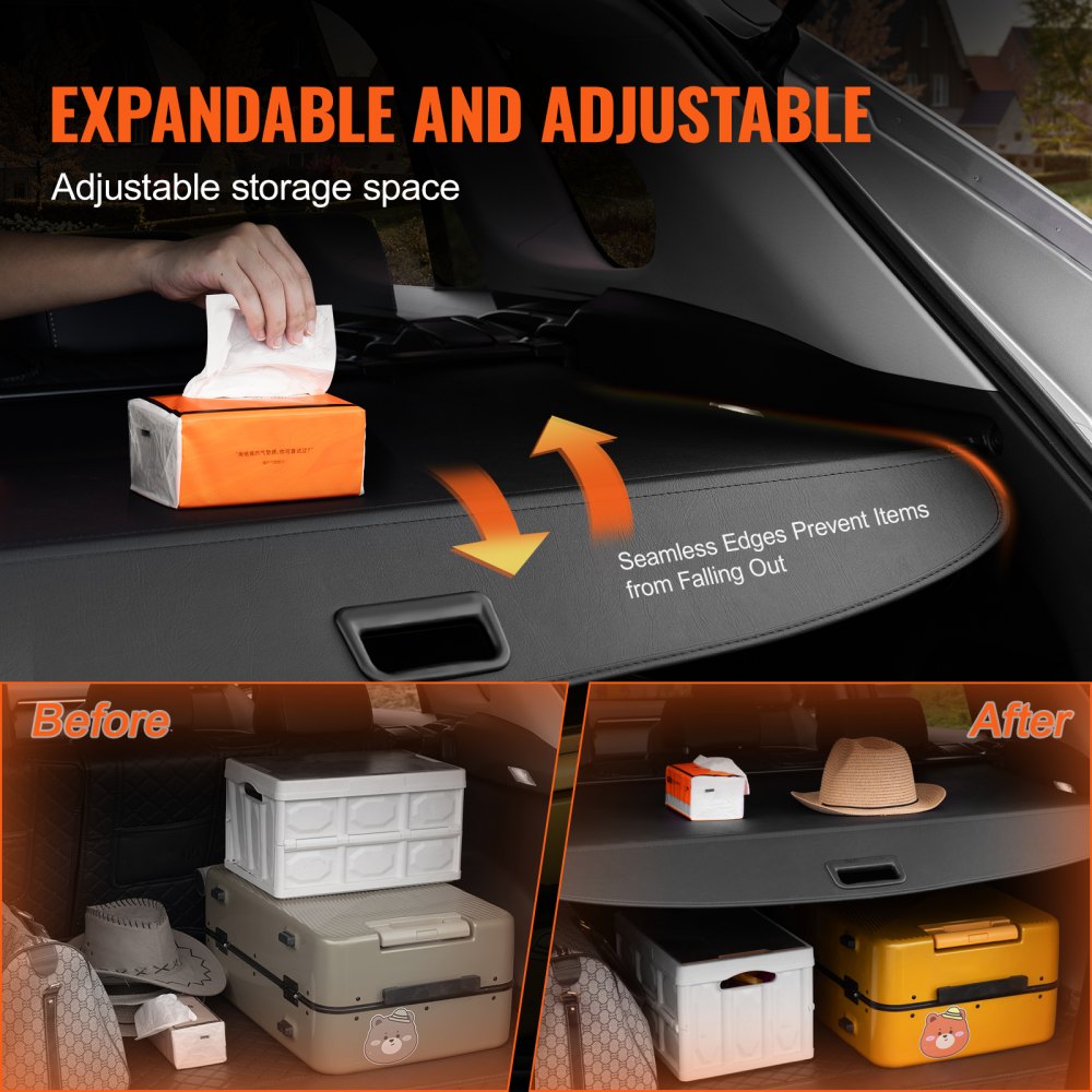 Retractable Cargo Cover for Toyota RAV4 2019-2024 Upgrade Rear Trunk Cover