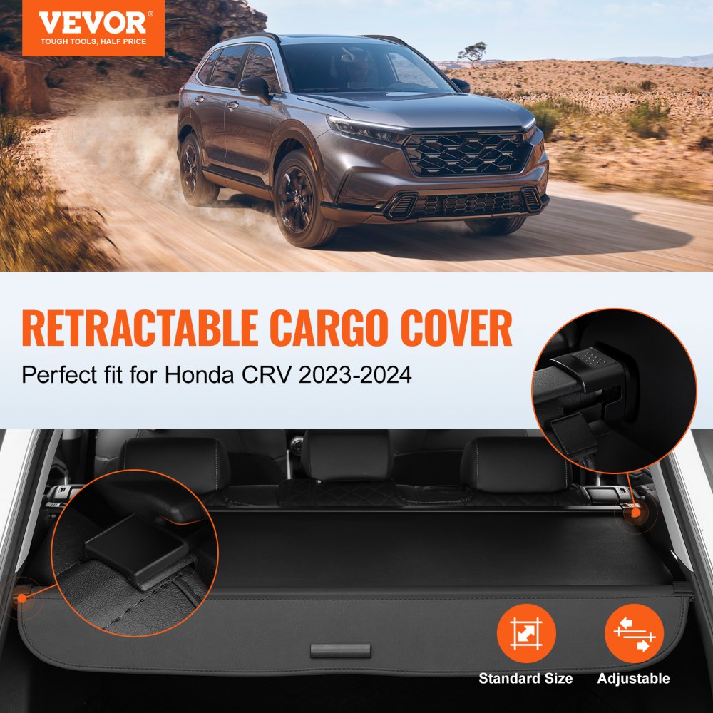 Retractable Cargo Cover for Honda CRV 2023-2024 Upgraded Rear Trunk Cover