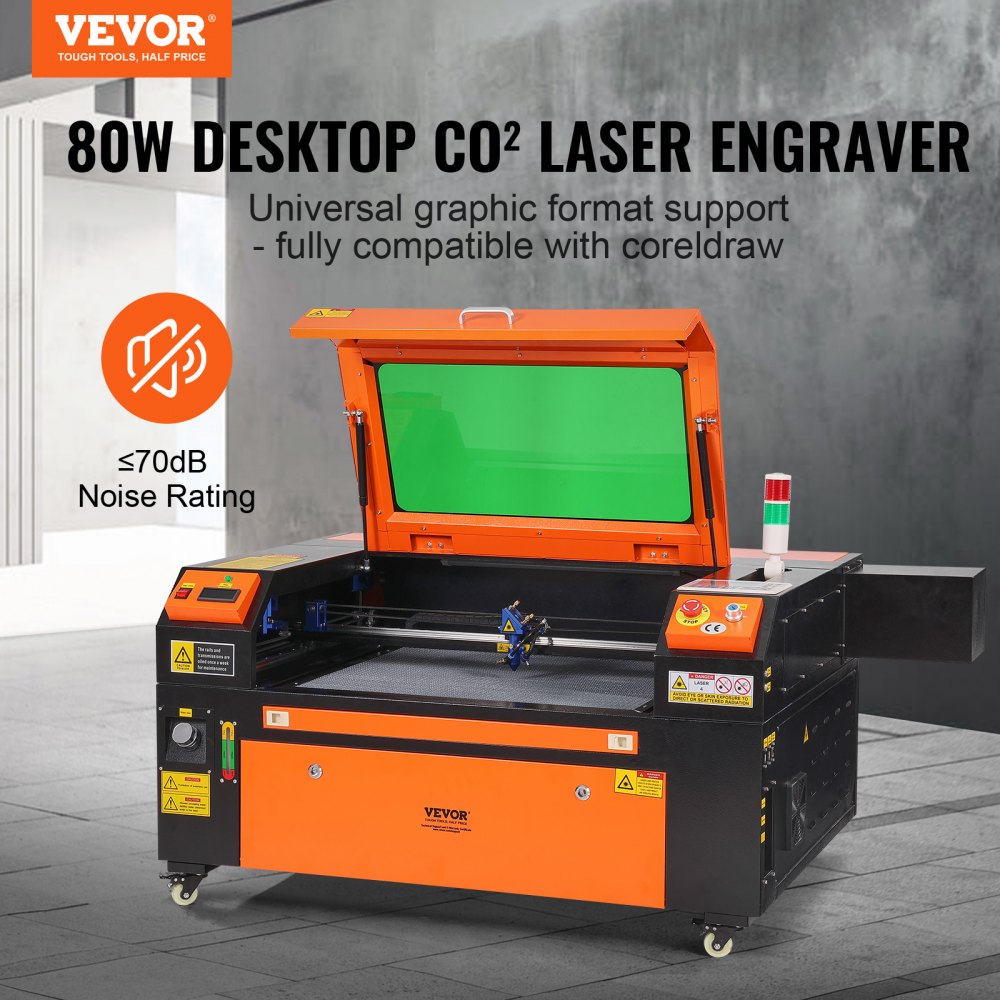 80W CO2 Laser Engraver, 20 x 28 in, 19.7 IPS Laser Cutter Machine with 2-Way Pass Air Assist, Compatible with LightBurn, CorelDRAW, AutoCAD, Windows, Mac OS, Linux, for Wood Acrylic Fabric More