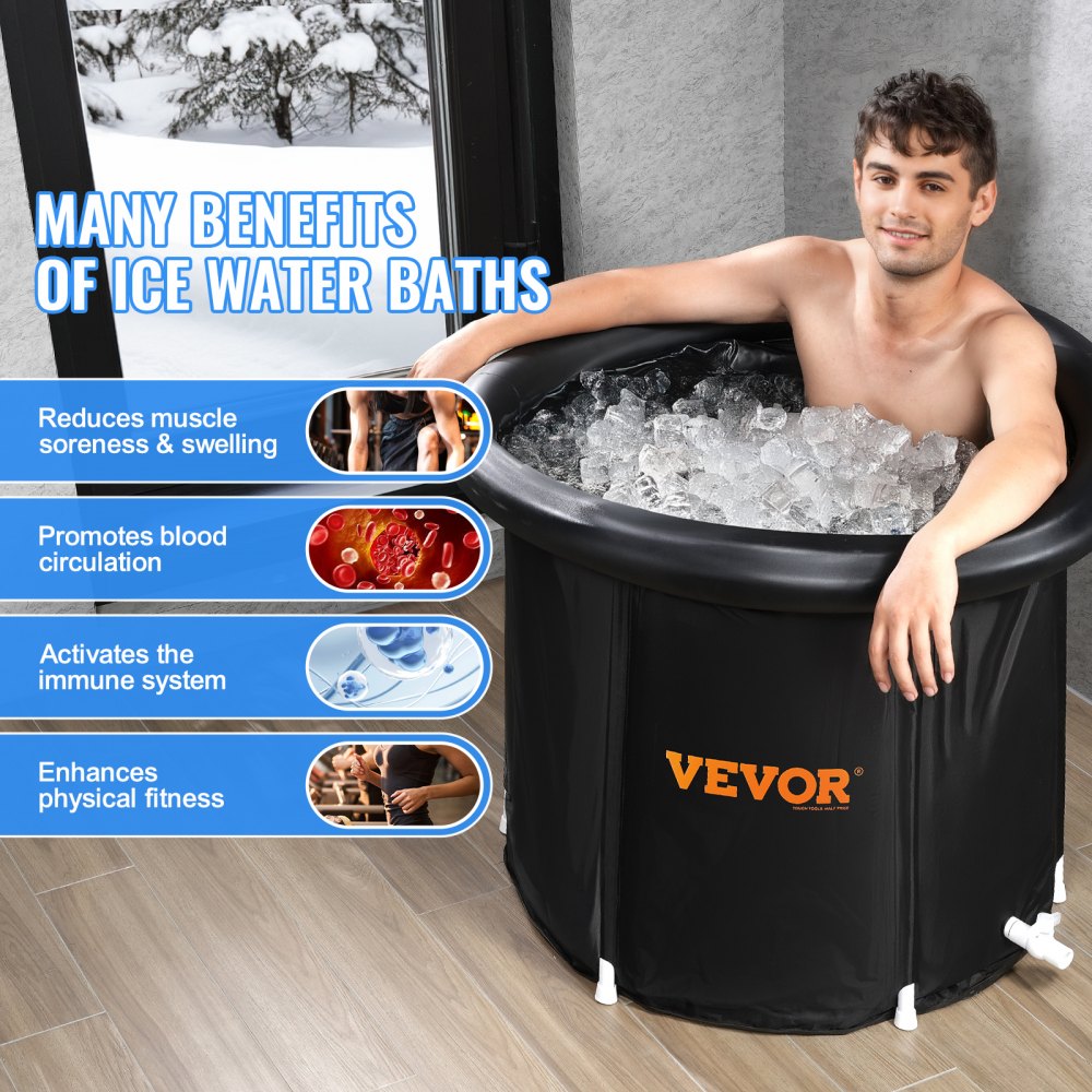 Ice Bath Tub for Athlete Cold Water Therapy Plunge Tub Inflatable Bathtub