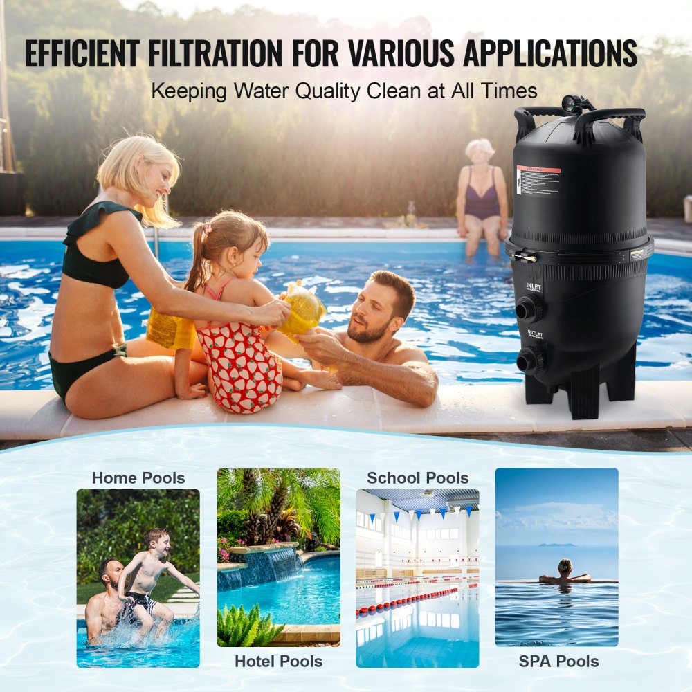 Cartridge Pool Filter, 425Sq. Ft Filter Area Inground Pool Filter, Above Ground Swimming Pool Filtration Filter System with Upgrade Filter &Leak-proof, for Hot Tubs, Spa, Inflatable Pool