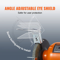 Bostome 6-inch bench grinder with dual grinding wheels and adjustable tool rests for efficient sharpening.