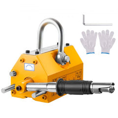 Magnetic Lifter, 660 lbs/300 kg Pulling Capacity, 2.5 Safety Factor, Neodymium & Steel, Lifting Magnet with Release, Permanent Lift Magnets, Heavy Duty Magnet for Hoist, Shop Crane, Block, Board