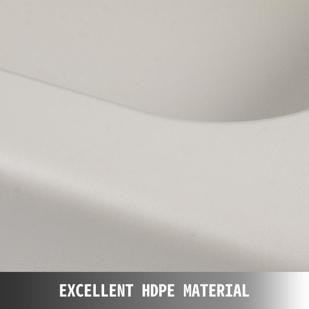 Gray wall-mounted baby changing station made of durable HDPE with safety belt and storage compartments.