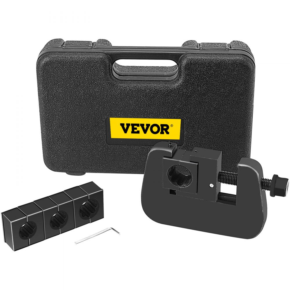 Manual A/C hose crimper kit with four dies and a black carrying case by Bostome