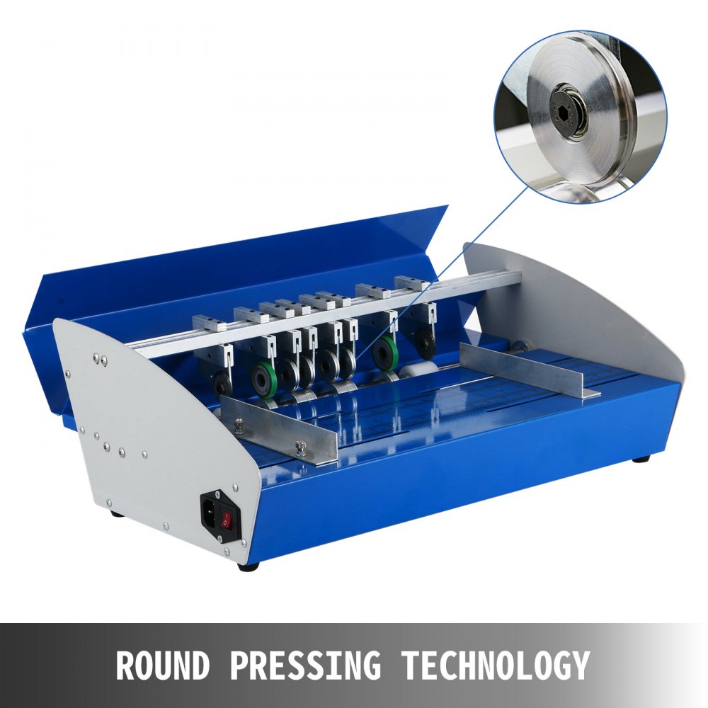 Electric Creasing Machine 18 Inch 460mm Paper Creasing Scoring Machine 3 in 1 Creasing Machine with Heavy Duty Metal Present Multi-function
