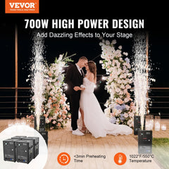 Cold Spark Firework Machinex4 700W 6.6-16.4ft Stage DJ Wedding Event Party