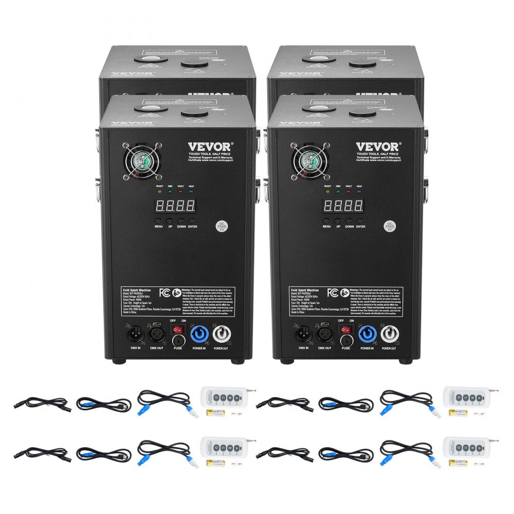 Cold Spark Firework Machinex4 700W 6.6-16.4ft Stage DJ Wedding Event Party
