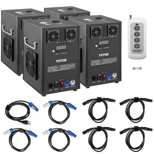 Large Stage Equipment Special Effect Machine, 700W 4pcs Stage Lighting Effect Machine with Wireless Remote Control, Smart DMX Control Stage Equipment Showing Machine for Wedding, Musical Show