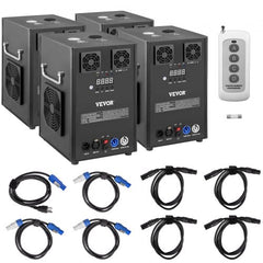 Large Stage Equipment Special Effect Machine, 700W 4pcs Stage Lighting Effect Machine with Wireless Remote Control, Smart DMX Control Stage Equipment Showing Machine for Wedding, Musical Show