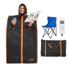 Sauna Blanket for Detoxification, 1050W Portable Far Infrared Sauna Tent for Home, 104 - 167℉, 1-60 Minutes Timer , Personal Sauna Box for Home Spa Indoor Black 27.56 x 31.5 x 38.58 inch