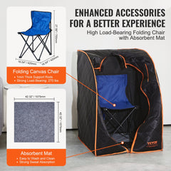 Sauna Blanket for Detoxification, 1050W Portable Far Infrared Sauna Tent for Home, 104 - 167℉, 1-60 Minutes Timer , Personal Sauna Box for Home Spa Indoor Black 27.56 x 31.5 x 38.58 inch