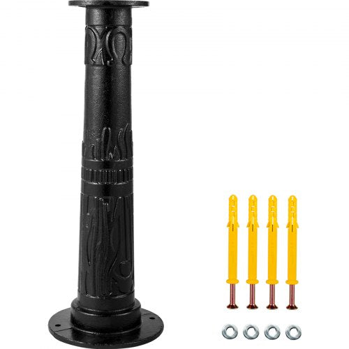 Antique Hand Water Pump Stand Pitcher Pump Stand Cast Iron Well Pump Stand w/Pre-set 0.5" Holes for Easy Installation Old Fashion Pitcher Hand Pump Stand for Home Yard Pond Garden Outdoors Black