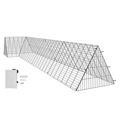 Chicken Tunnels, 157.5 x 39.4 x 24.2 inch(LxWxH) Chicken Tunnels for Yard, Portable Chicken Tunnels for Outside with Corner Frames, Chicken Coop Run, Suitable for Chickens, Ducks, Rabbits