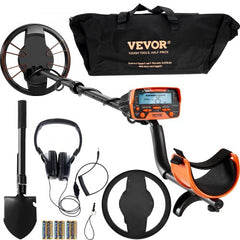 Metal Detector for Adults & Kids, 10 Inch Waterproof Search Coil with LCD Display 7 Modes, Adjustable 41``-52`` Aluminum Stem, DSP Chip Higher Accuracy Gold Detector 10`` Detection Depth