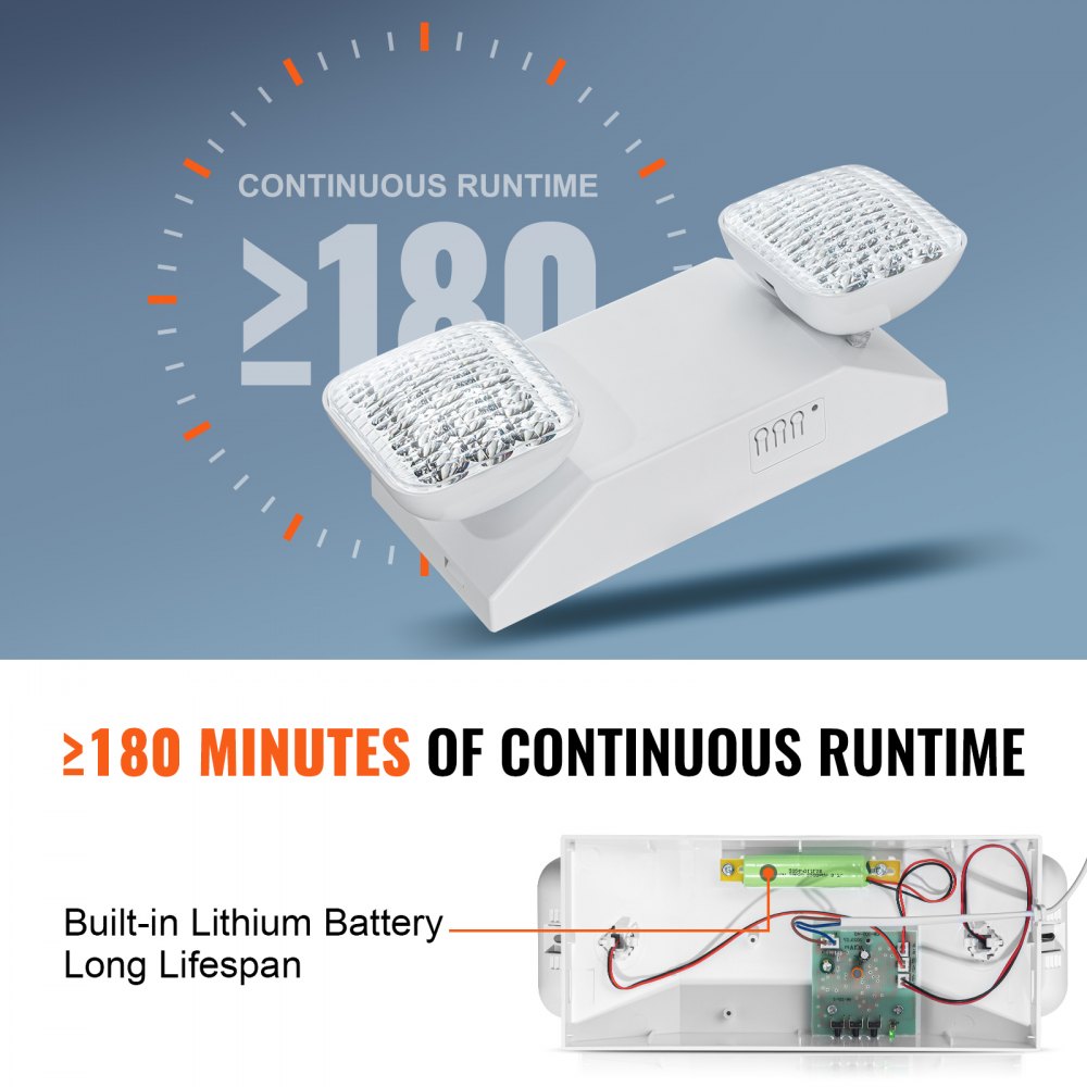 24 PCs Commercial Emergency Light LED Exit Lighting Fixture Backup Battery