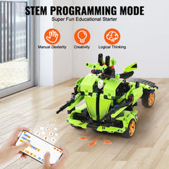 STEM Building Toys for Kids 2 in 1 App & Remote Control Car/Robot 461 PCS