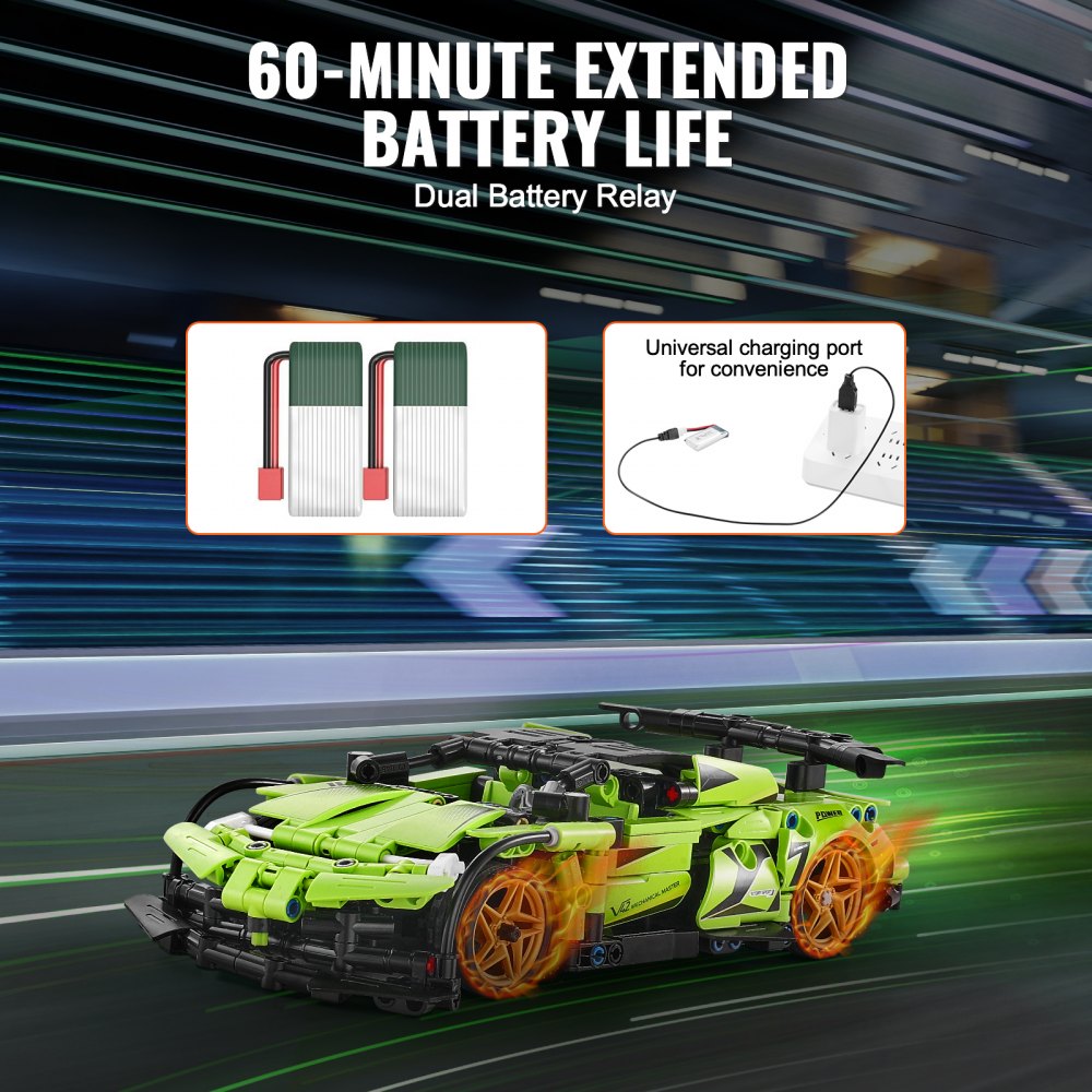 STEM Building Toys for Kids 2 in 1 App & Remote Control Car/Robot 461 PCS