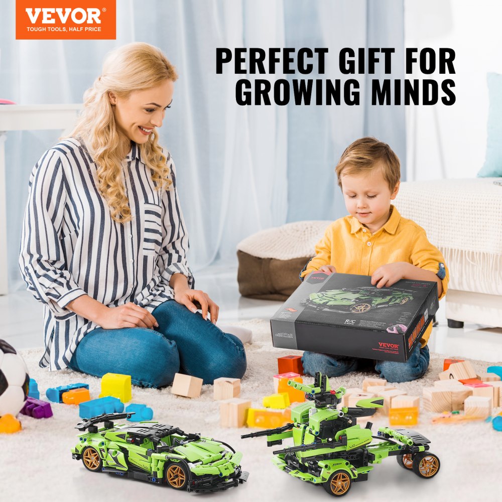 STEM Building Toys for Kids 2 in 1 App & Remote Control Car/Robot 461 PCS