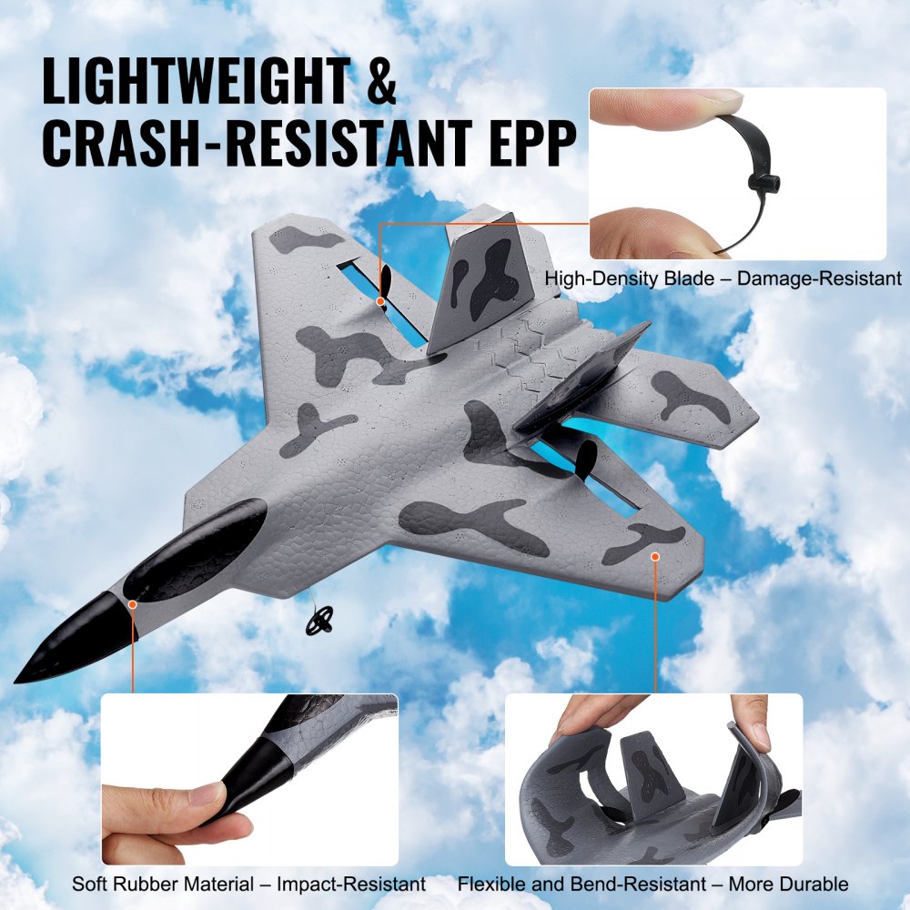 RC Airplane Fighter EPP Foam RC Plane Toy with 2.4 GHz Remote Control