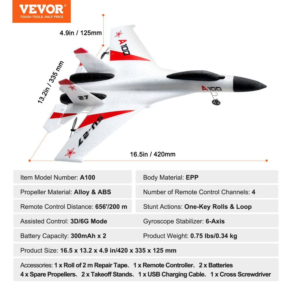 RC Airplane Fighter EPP Foam RC Plane Toy 2.4GHz Remote Control 3D/6G Mode