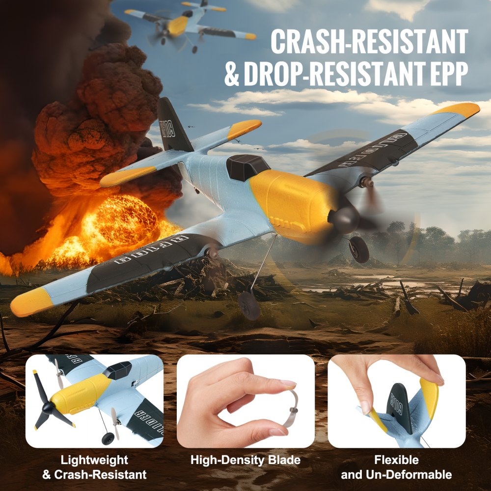 RC Airplane WWII Fighter EPP Foam RC Plane Toy with 2.4 GHz Remote Control