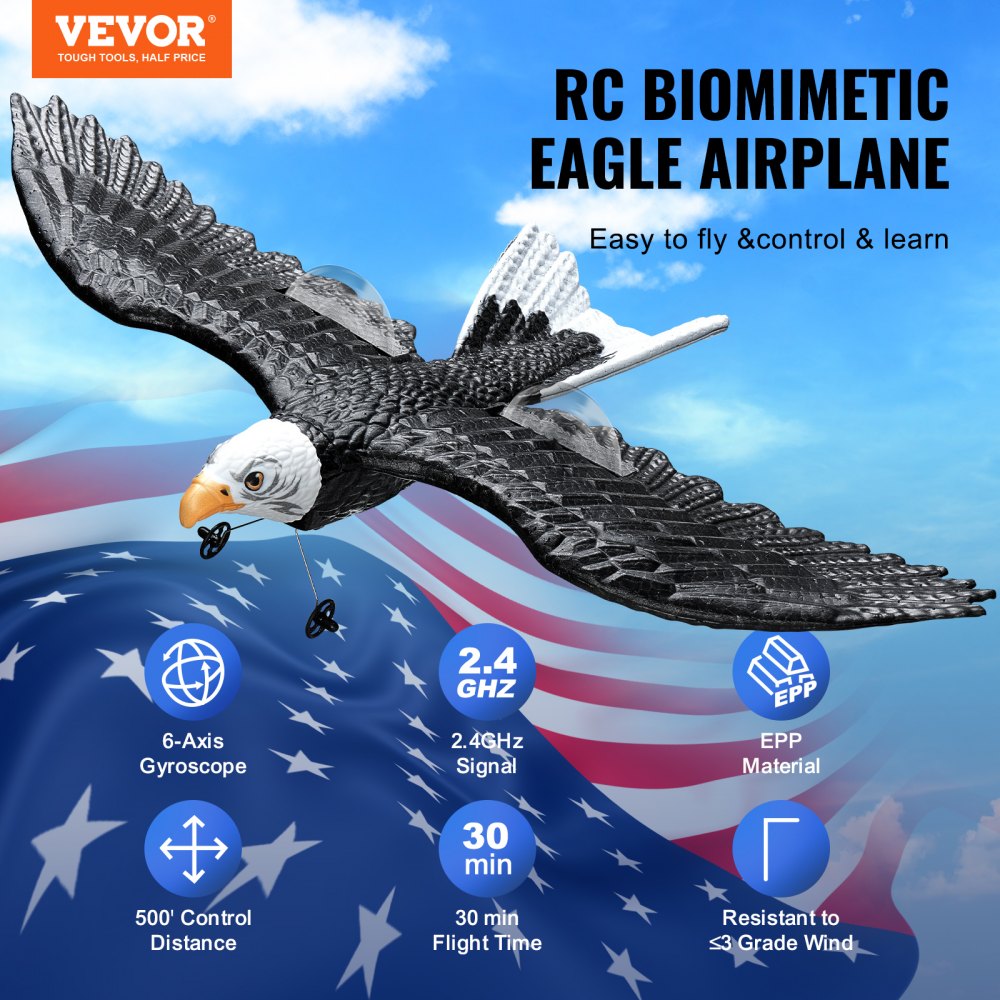 RC Airplane Biomimetic Eagle EPP Foam RC Plane Toy 2.4 GHz Remote Control