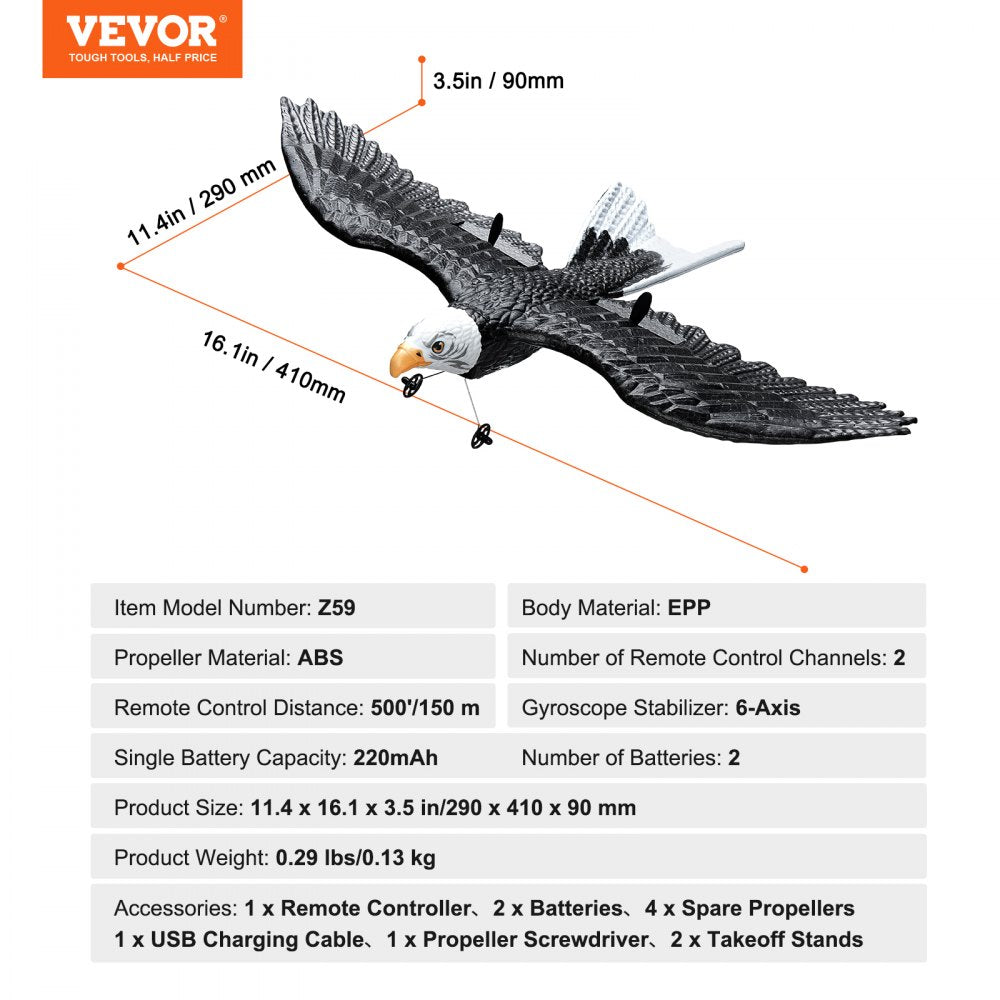 RC Airplane Biomimetic Eagle EPP Foam RC Plane Toy 2.4 GHz Remote Control