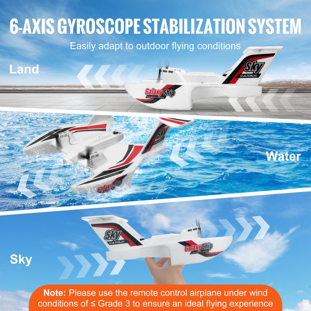 RC Airplane Amphibious EPP Foam RC Plane Toy with 2.4 GHz Remote Control